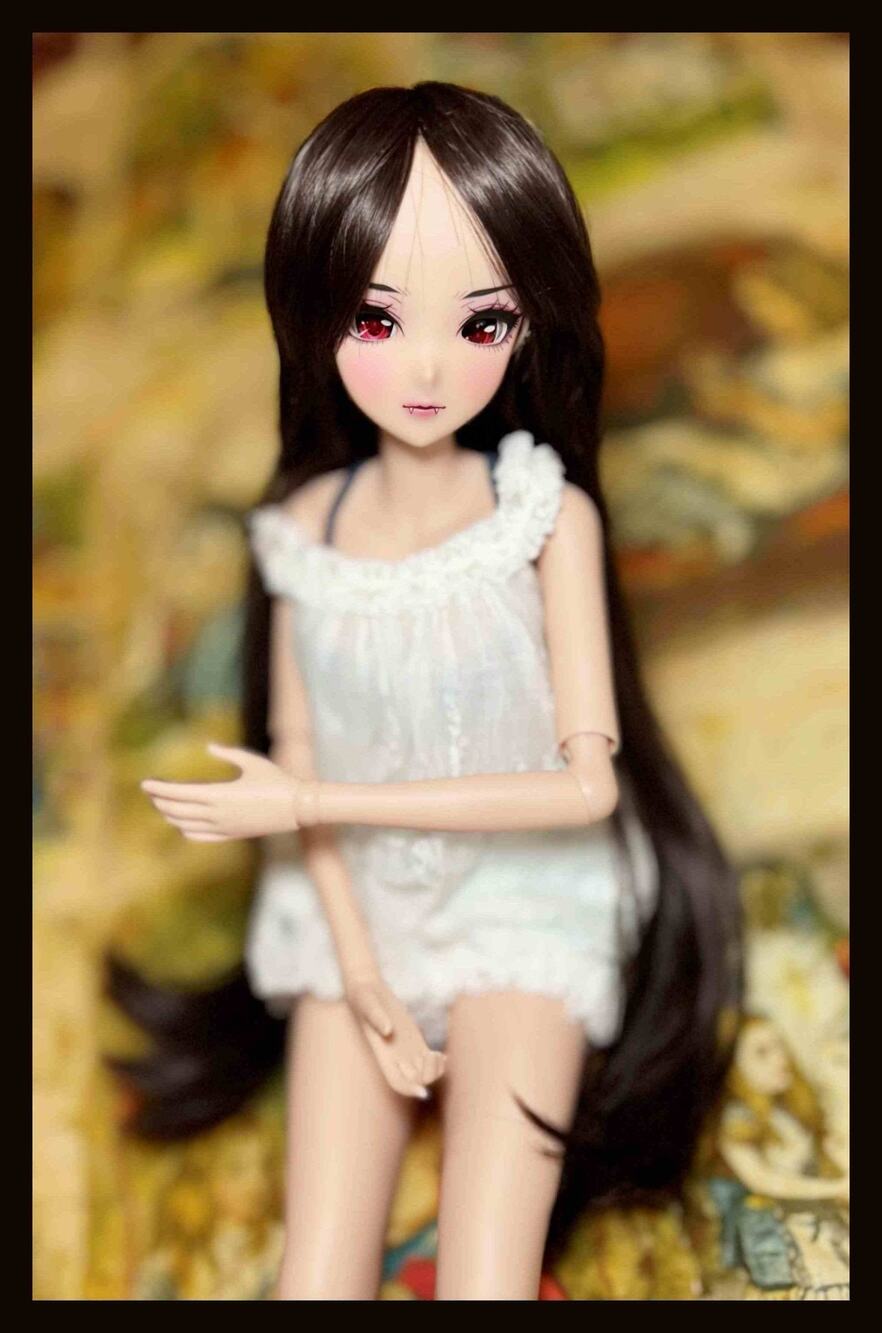 1/3 BJD Balljointed Smart Doll Dollfie Dream SD DD Long Espresso Curl Wig 9"